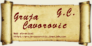 Gruja Čavorović vizit kartica